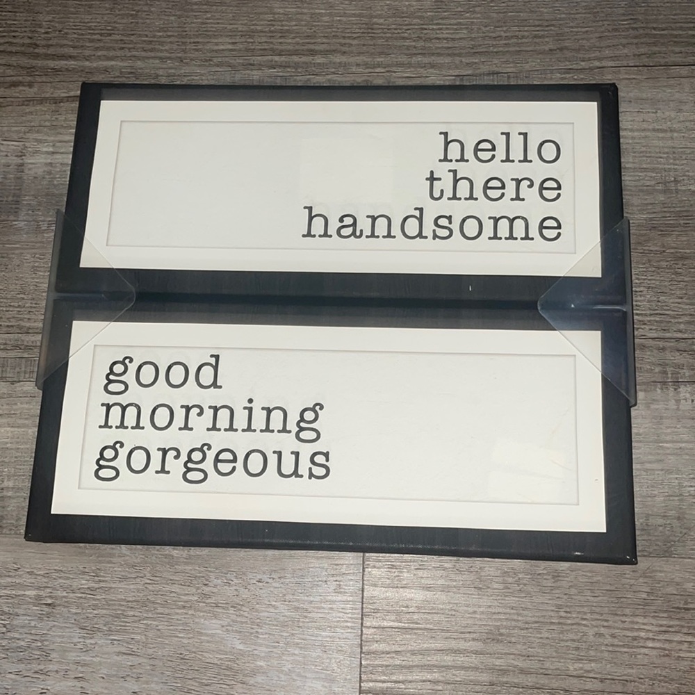 2 separate signs sold together. There are a couple little dents